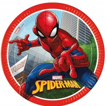 Talerzyki Spiderman Spider-Man 8 sztuk Urodziny
