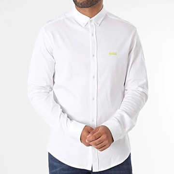 HUGO BOSS stylowa koszula regular fit WHITE L