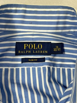 Ralph Lauren koszula men SlimFit blue logo 41 XL