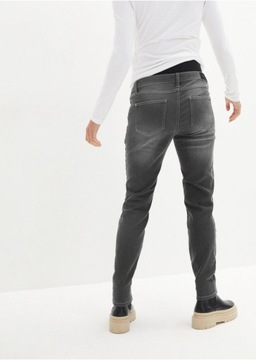 BONPRIX JEANSY CIĄŻOWE OCIEPLANE__46