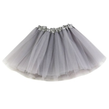 SPÓDNICZKA TUTU TIULOWA TIUL SZARA POPIEL