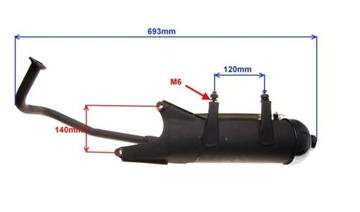 ГЛУШИТЕЛЬ 4T Romet RXL, Magnus Carave