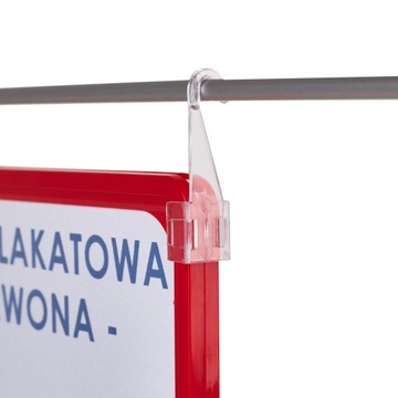 HACZYK UCHWYT DO RAMKI PLAKATOWEJ STAŁY - 2 SZT