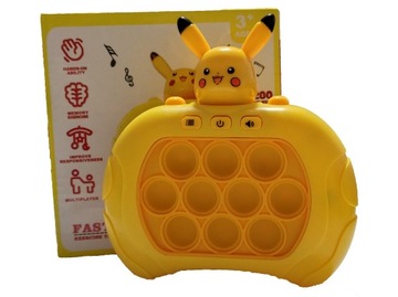 POP IT GRA ANTYSTRESOWA ZRĘCZNOŚCIOWA ELEKTRYCZNA PIKATCHU LOGICZNA ZABAWKA