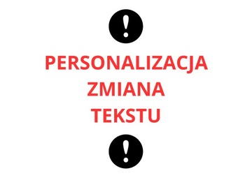 Personalizacja zmiana tekstu Zaproszenie usługa