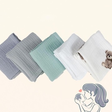 Подгузники Plumeri Muslin, набор из 10 цветов, 50х30 см.