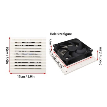 Боковой вытяжной вентилятор для жалюзийной сети RV Удаление запахов Тихий DC 12 В