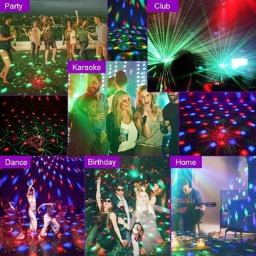 ПРОЕКТОР DISCO BALL, СВЕТОДИОДНЫЙ ОТРАЖАТЕЛЬ RGB