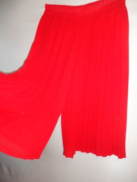 Spódnico -spodnie plisowane na gumie 42 44 czerwone