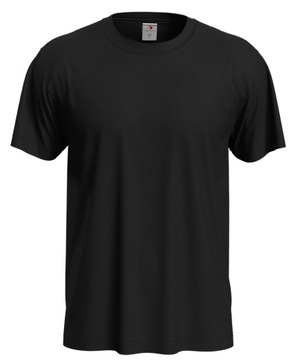 Klasyczna koszulka T-shirt bawełna krótki rękaw czarna DUŻY rozmiar 3XL