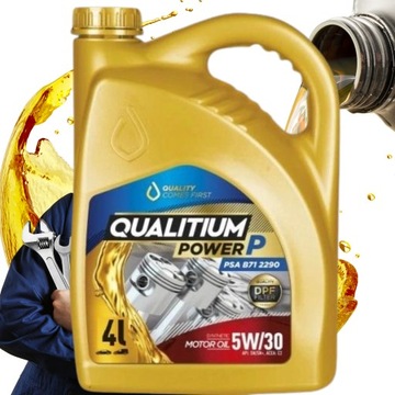 OLEJ SILNIKOWY 5W30 - 4L QUALITIUM POWER P ECS ACEA C2 CITROEN PEUGEOT DPF
