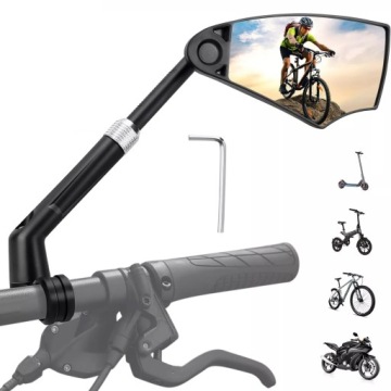 ВЕЛОСИПЕДНОЕ ЗЕРКАЛО ЗАДНЕГО ВИДА, РЕГУЛИРУЕМОЕ НА 360° ЗЕРКАЛО, РУЛЬ 20–23 ММ