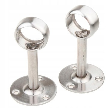 2 Pcs Stainless Steel Closet Curtain Rod Lever