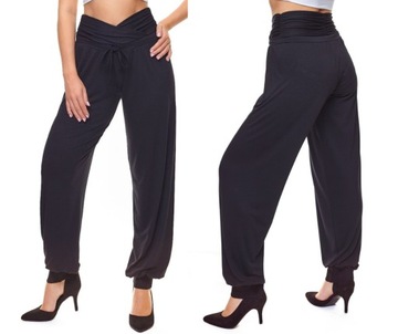 Spodnie alladynki wiązane luźne casual lato L/XL