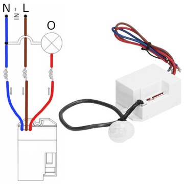 ДАТЧИК ДВИЖЕНИЯ С ВНЕШНИМ СВЕТОДИОДНЫМ ДАТЧИКОМ OR-CR-211