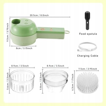 Портативная электрическая овощерезка 4 в 1