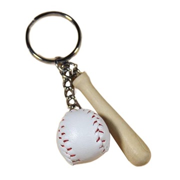Brelok w kształcie kija baseballowego Brelok baseballowy Dekoracyjna piłka sportowa 3D S