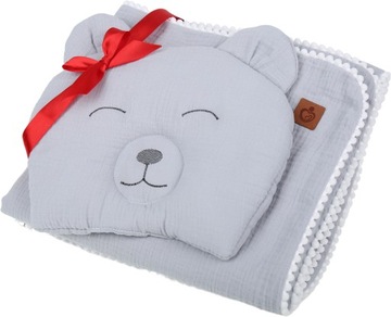 МУСЛИНОВОЕ ОДЕЯЛО + ПОДУШКА BABYMAM BEAR