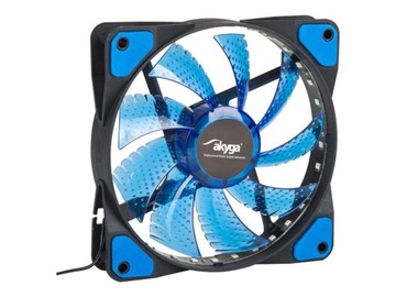 AKYGA Wentylator systemowy AW-12E-BL 120mm 33 LED niebieski Molex