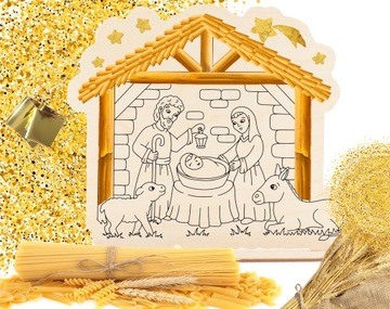 Рождественский вертеп складной конюшня для украшения живописи украшения