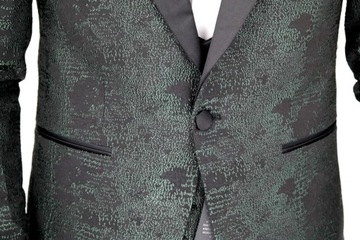 Мужской костюм с поясом и жилеткой, зеленый, 46 XS