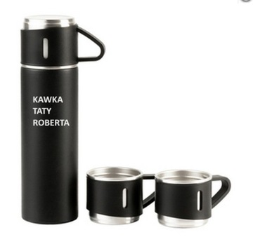 ТЕРМОС + 2 ВАКУУМНЫЕ КРУЖКИ + подарочная упаковка с гравировкой для учителя