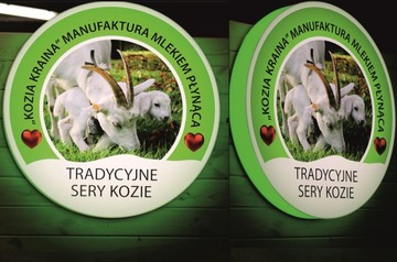 Круглый рекламный светодиодный короб из оргстекла GRAFIKA 80см