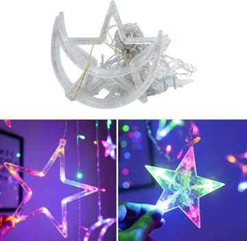 Светодиодные шторы с новогодними фигурками 3м 125LED 10 лампочек теплые