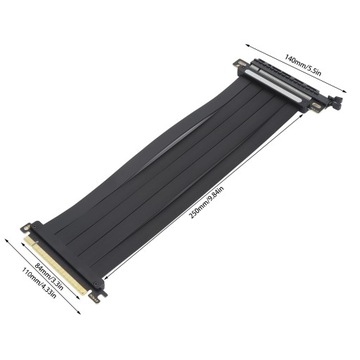 PCI-E 4.0 X16 УДЛИНИТЕЛЬ ЛЕНТЫ 250 ММ