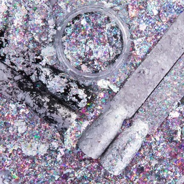хромированный эффект Alu Flakes Silver AB MultyColor