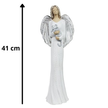 Ангел Ангел с котом Большая гипсовая фигурка