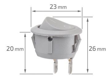 МИНИ-КРУГЛЫЙ СЕРЫЙ МЕБЕЛЬНЫЙ ВЫКЛЮЧАТЕЛЬ ДЛЯ СВЕТОДИОДА