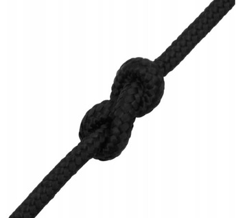LINA POLIPROPYLENOWA | 10mm - 1M | ŻEGLARSKA, BUDOWLANA - CZARNY