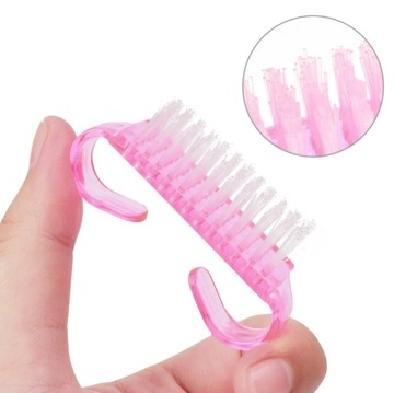 Двуручная кисть для удаления пыли Prima Derma розового цвета.