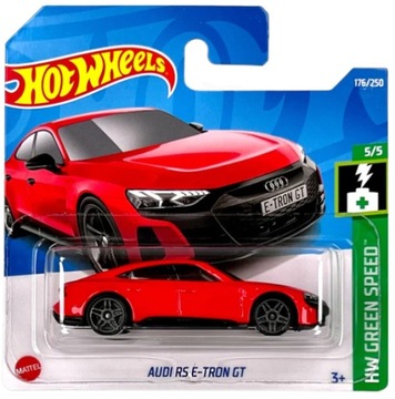 Hot Wheels Audi RS E-tron GT Green Speed 5/5 1:64 czerwony