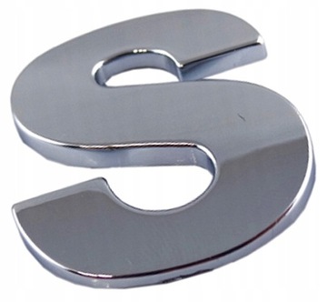 EMBLEMAT A8U47 LITERA LITERKA CYFRA CYFRY CHROM S