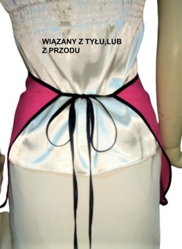 Fartuch Kuchenny DAMSKI Zapaska Kelnerska Prezent KOLORY czarny brąz szary