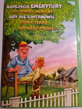 kartka Z OKAZJI PRZEJŚCIA NA EMERYTURę EMERYTURA