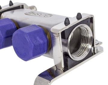 Напольный распределитель INOX стальной, 3-х контурный Goshe 0331.211