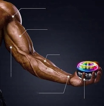 УПРАЖНЕНИЯ ДЛЯ ЗАПЯСТЕЙ GYRO BALL LED GYRO BALL