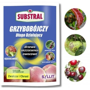 SUBSTRAL Środek Grzybobójczy Drzewa OWOCOWE Zwalcza Chroni Syllit 65WP 45 g