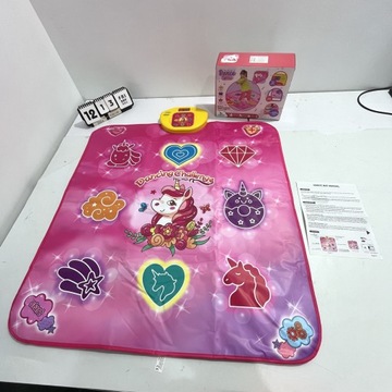 БОЛЬШОЙ ТАНЦЕВАЛЬНЫЙ КОВРИК ДЛЯ ДЕТЕЙ МУЗЫКАЛЬНЫЙ ТАНЦЕВАЛЬНЫЙ С 5 РЕЖИМАМИ ИГРЫ 3 УРОВНЯ