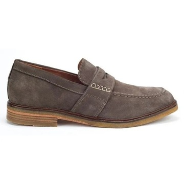 CLARKS Półbuty męskie Clarkdale Flow brązowe skórzane wsuwane 44,5