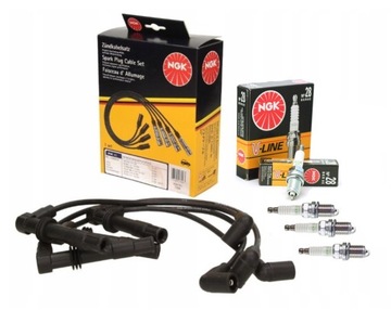 KABLE NGK + ŚWIECE VW BORA GOLF 4 IV 1.4 1.6 16v