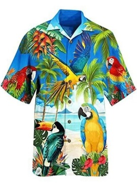 koszula Letnia męska bawełniana hawajska bluza z