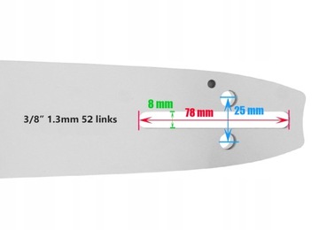 НАПРАВЛЯЮЩАЯ + ЦЕПЬ + НАПИЛЬНИК ДЛЯ БЕНЗИНОВОЙ ПИЛЫ 14'' 35 см 3/8 1,3 мм