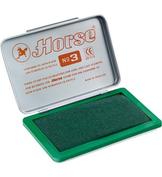 PODUSZKA DO STEMPLI HORSE NR 3 ZIELONA 85X54 MM