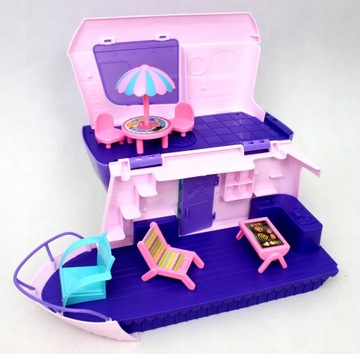 КОРАБЛЬ-ЯХТА ЛОДКА ДЛЯ КУКОЛ + БОЛЬШОЙ ВЕРТОЛЕТ