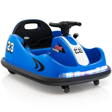 Samochód elektryczny jeździk 360 stopni bumper car Niebieski do 30kg