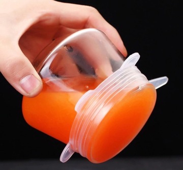 УНИВЕРСАЛЬНЫЕ СИЛИКОНОВЫЕ КРЫШКИ ДЛЯ ПИЩЕВЫХ 6 ШТ. - Дружественные